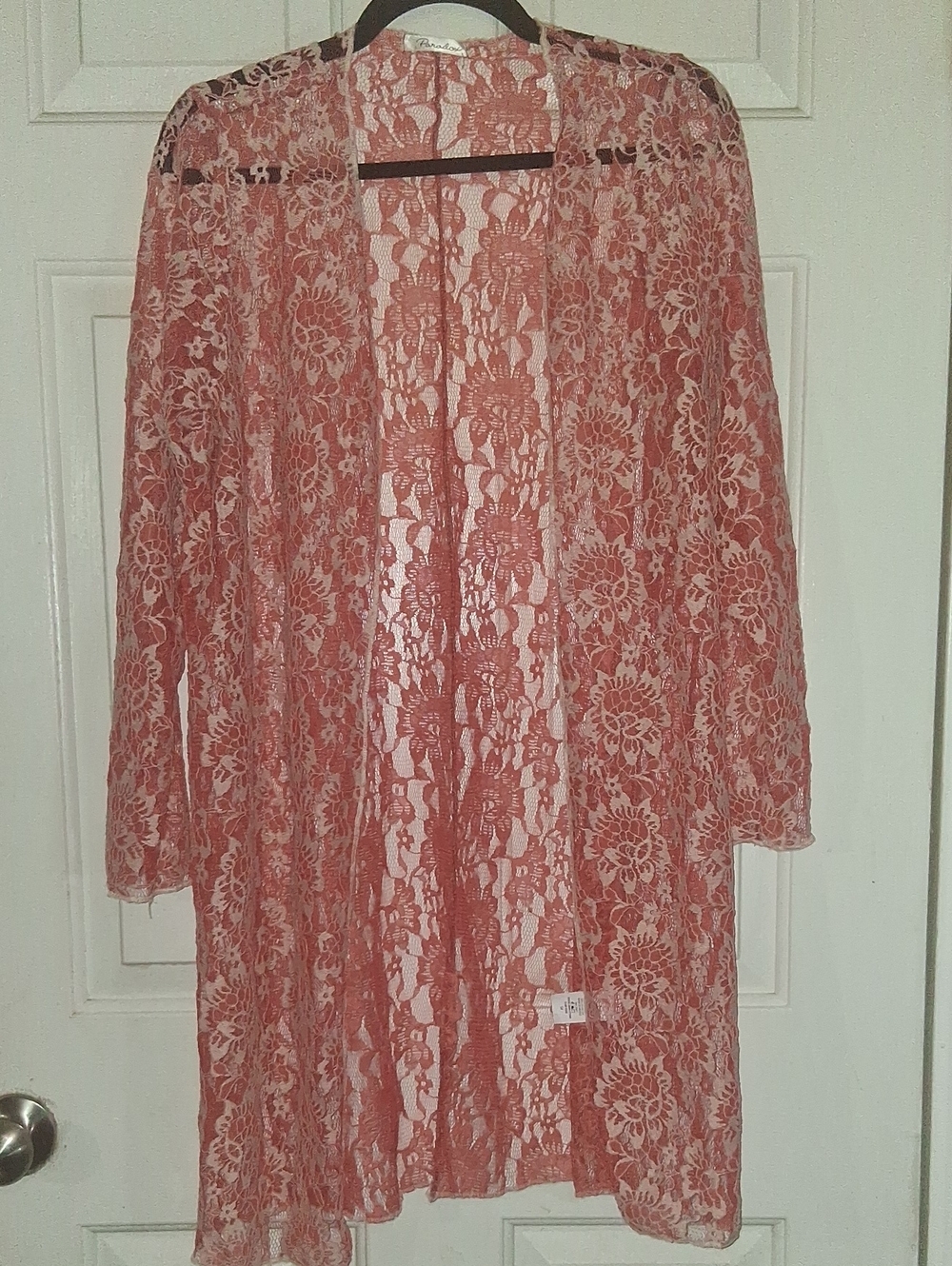 Paradox Coral Lace Sheer Camisole Duster